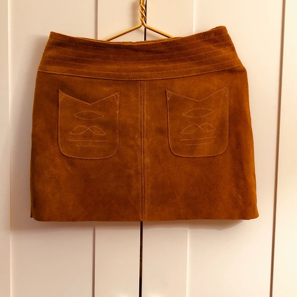 Free People. Modern Love Suede Mini Skirt - Picture 3 of 9